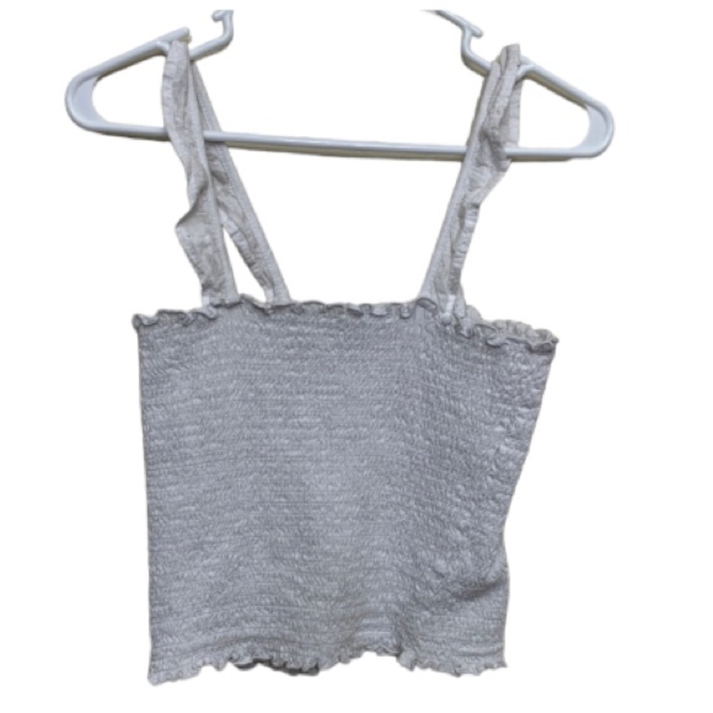 WHITE FRILLY COLLOSEUM TANK